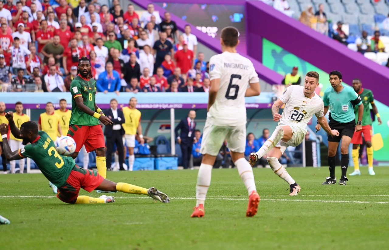 تعادل مثير في كأس العالم بين الكاميرون ضد صربيا