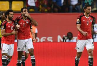منتخب مصر في مباراة سابقة أمام المغرب