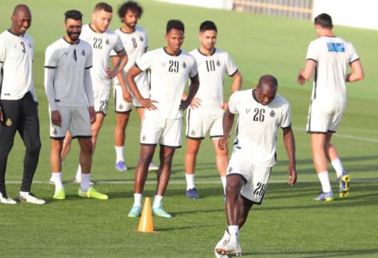 جانب من تدريبات النصر