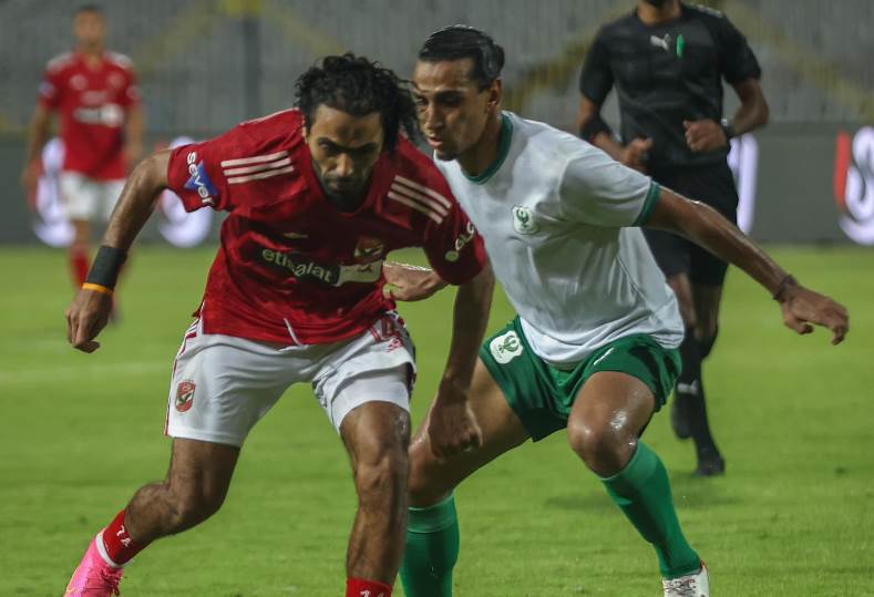 حسين الشحات من مباراة الأهلي والمصري