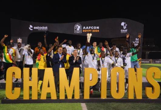 مراسم تتويج أبطال كأس الأمم الأفريقية لكرة القدم للساق الواحدة