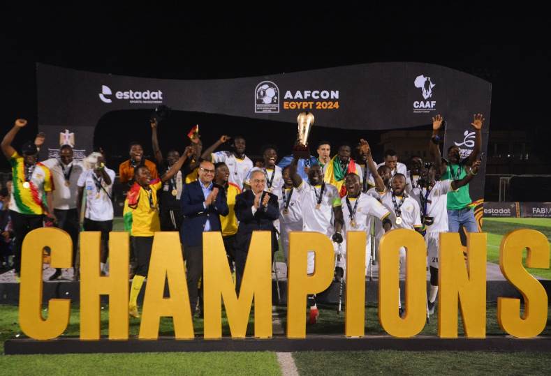 مراسم تتويج أبطال كأس الأمم الأفريقية لكرة القدم للساق الواحدة