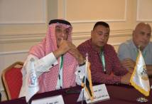 جانب من المؤتمر الصحفي للبطولة العربية لألعاب القوى