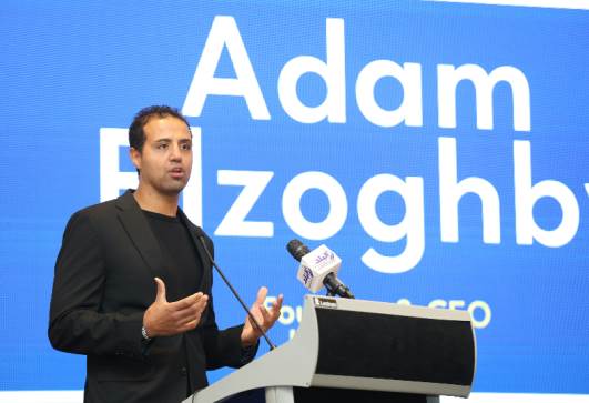 آدم الزغبي خلال وقائع مؤتمر الإعلان عن استضافة مصر كأس بارتيللي لكرة اليد