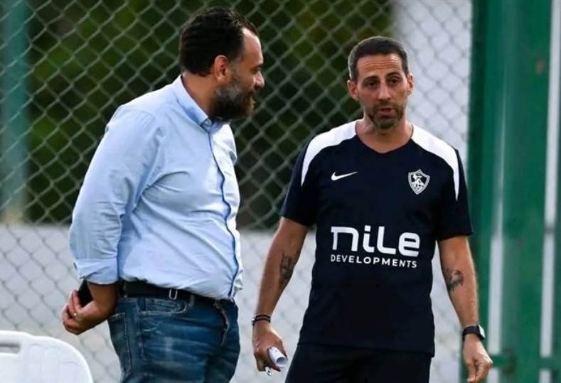 جون إدوارد مع يانيك فيريرا مدرب الزمالك