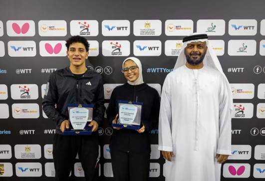 رئيس الوفد الإماراتي في بطولة مصر الدولية لتنس الطاولة 