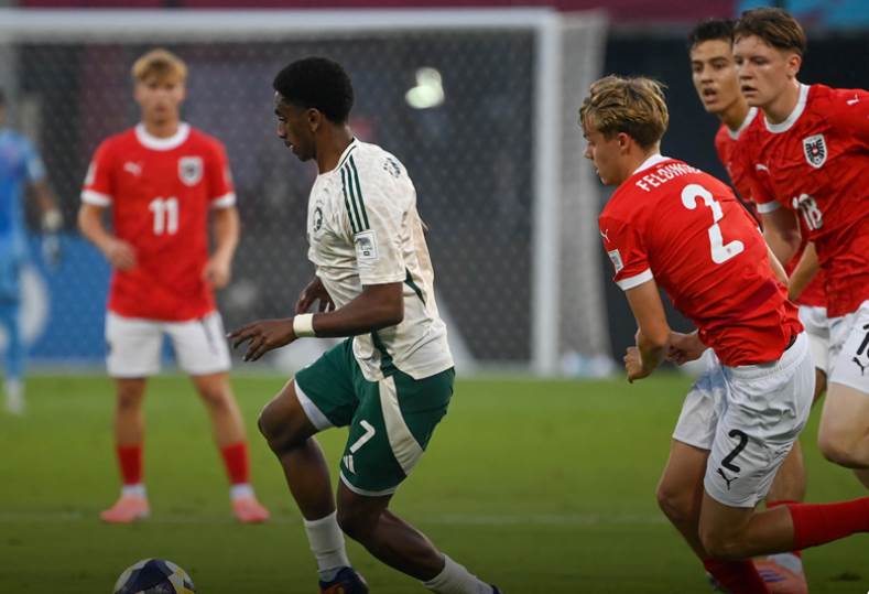 المنتخب السعودي ضد النمسا في كأس العالم للناشئين