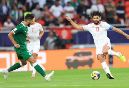 جانب من مباراة تونس وسوريا بكأس العرب