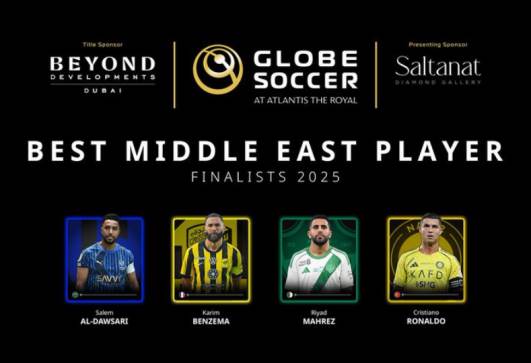رباعي دوري روشن يتنافس على أفضل لاعب في الشرق الأوسط من جلوب سوكر