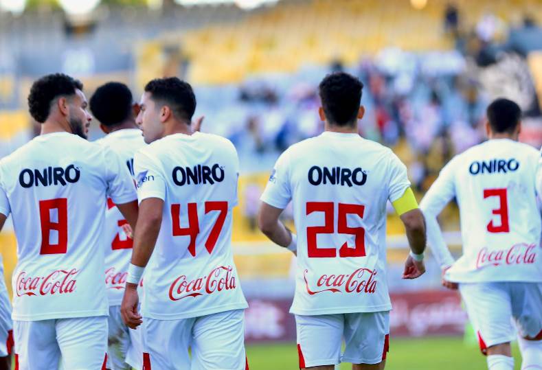 احتفال لاعبي الزمالك بعد هدف أمام فاركو