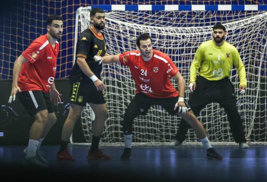 حانب من مواجهة الأهلي والترجي في نهائي كأس السوبر الأفريقي لكرة اليد