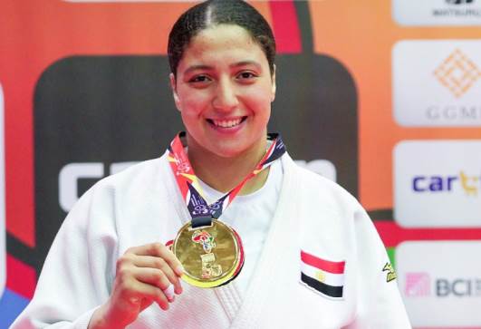 صفا سليمان لاعبة منتخب الجودو