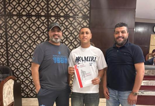 توقيع احمد سعيد لاعب البنك للمحلة