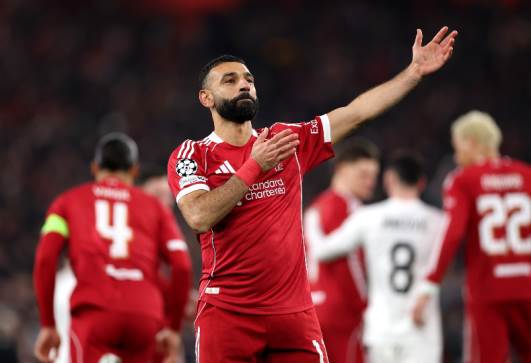 محمد صلاح في لقاء ليفربول ضد قره باغ