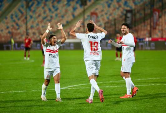 لقطة من مباراة الزمالك وحرس الحدود