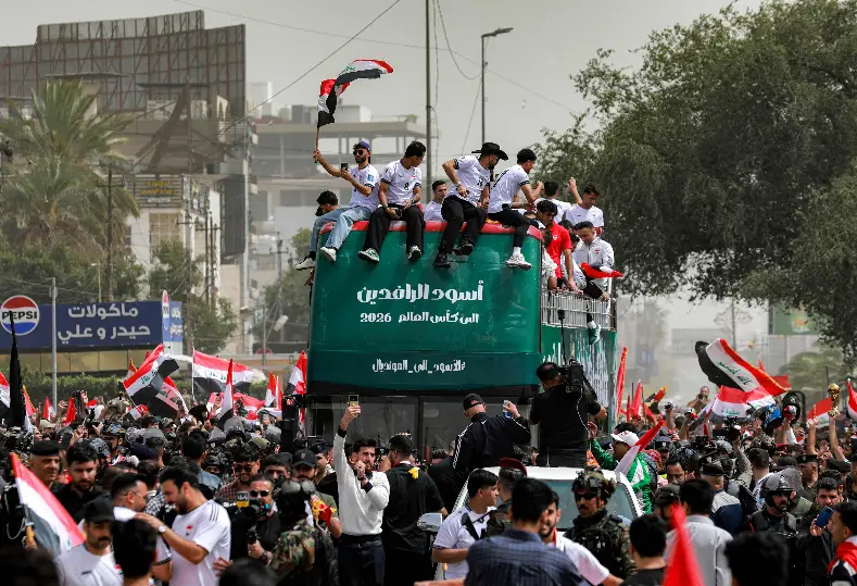 احتفال نجوم المنتخب العراقي