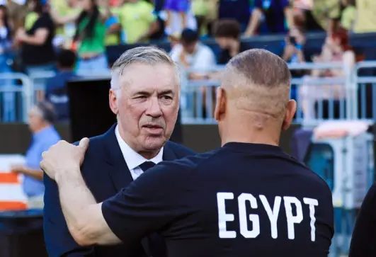 حسام حسن وأنشيلوتي 