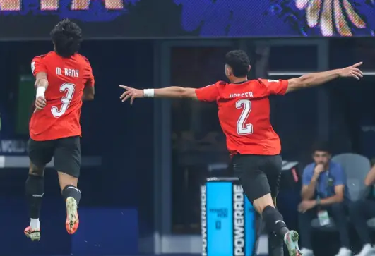 محمد هاني في مباراة الأرجنتين